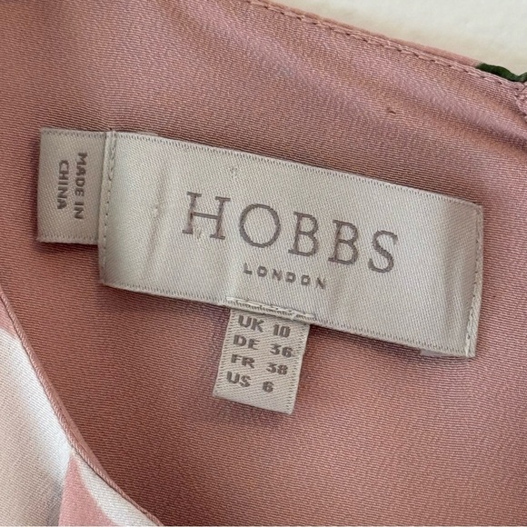 Hobbs Kiri midi dress spring blush Floral print crew neck fit flare 6 sleeveless - Picture 3 of 9